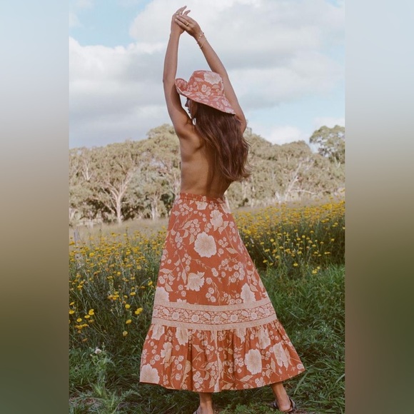 Spell Dresses & Skirts - Spell Sloan Maxi Skirt in Ochre SZ XS NWT
